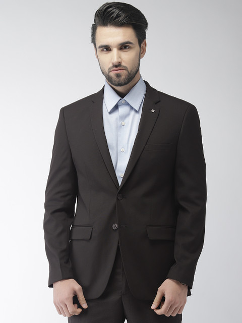 

Raymond Men Black Solid Slim Fit Single-Breasted Formal Blazer