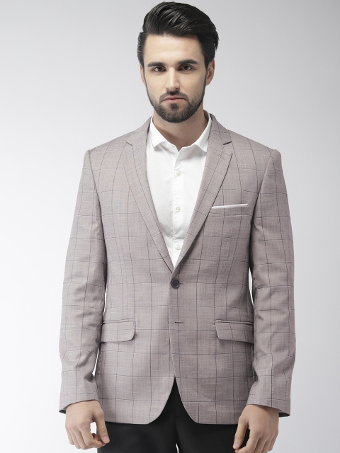 

Raymond Men Grey Checked Slim Fit Single-Breasted Formal Blazer