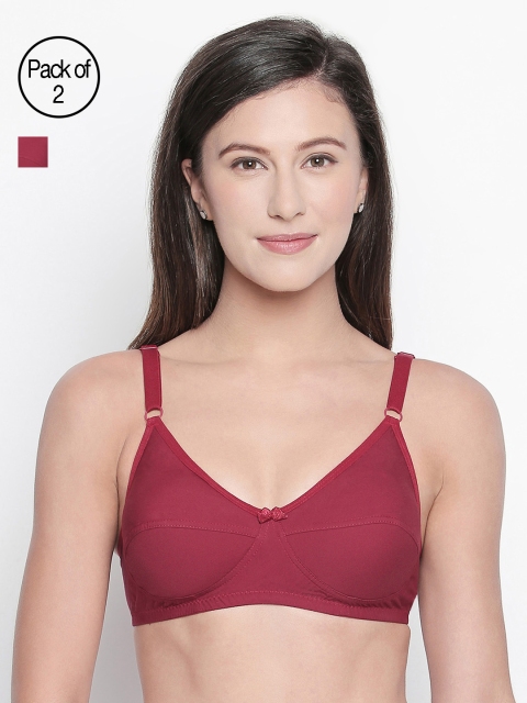 

Bodycare Pack of 3 Solid Non-Wired Non Padded Everyday Bra E6578MHMHMH, Red