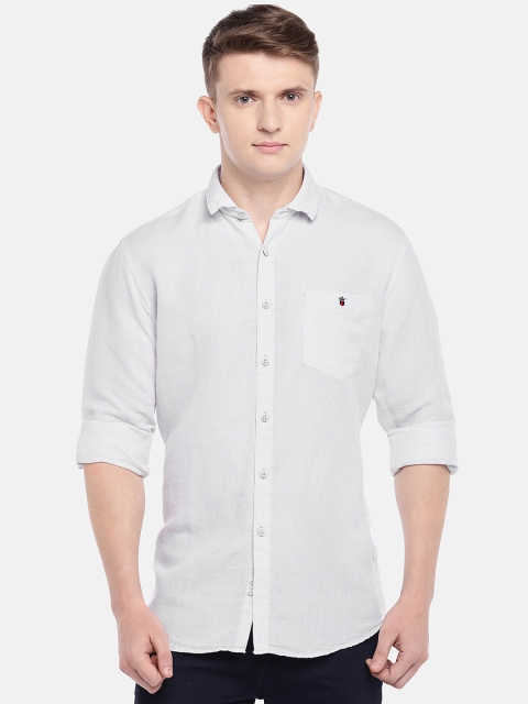 

Louis Philippe Jeans Men White Slim Fit Solid Casual Shirt
