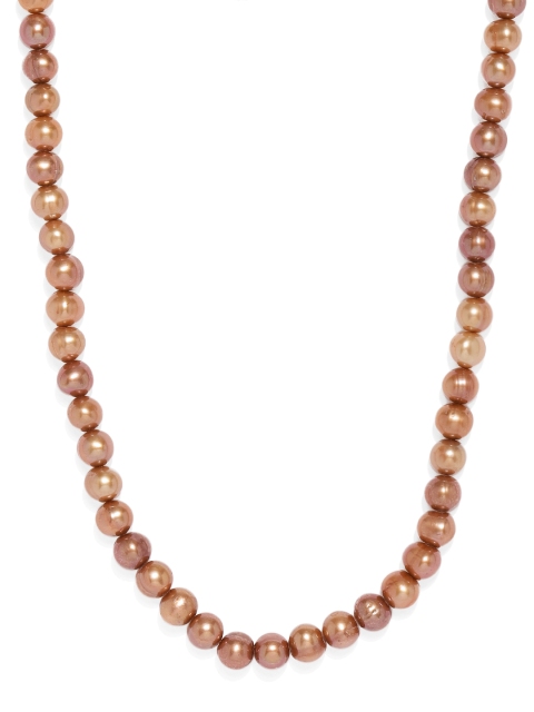 

Sepia Brown Round Shaped Pearl Necklace