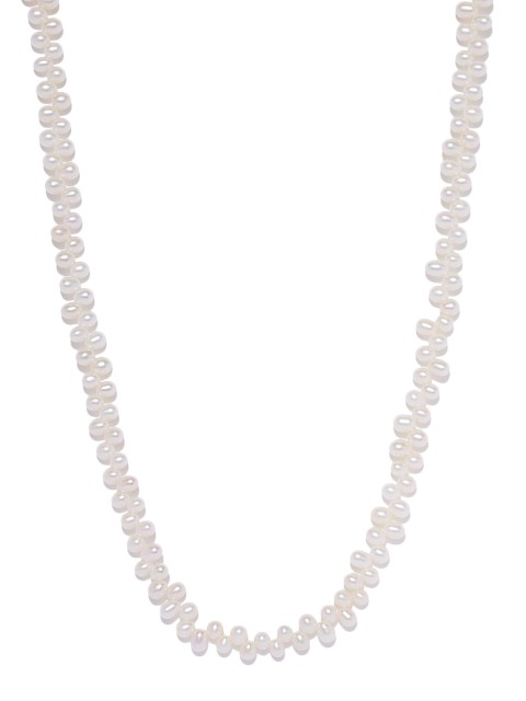 

Sepia Women White Fancy Long Necklace