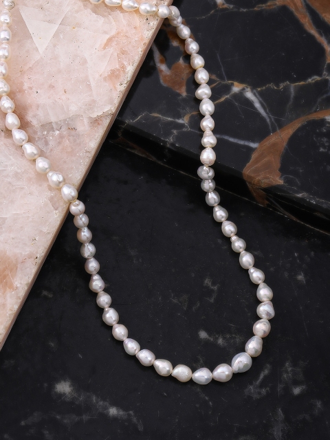 

Sepia White Small Baroque Pearl Necklace