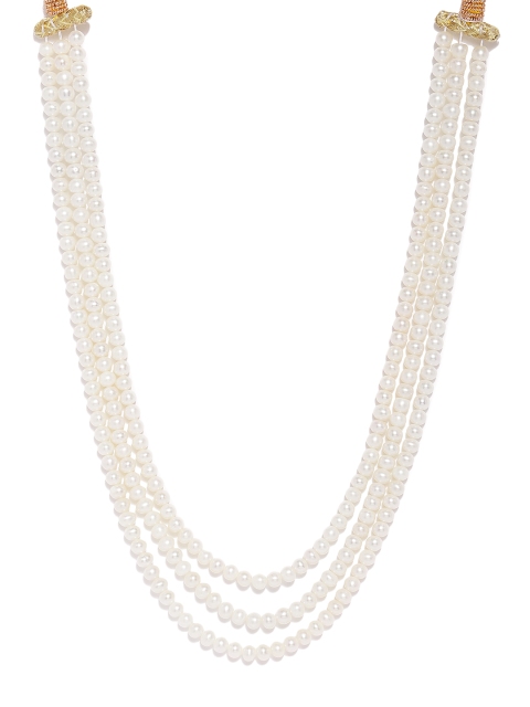 

Sepia White Pearl Layered Necklace
