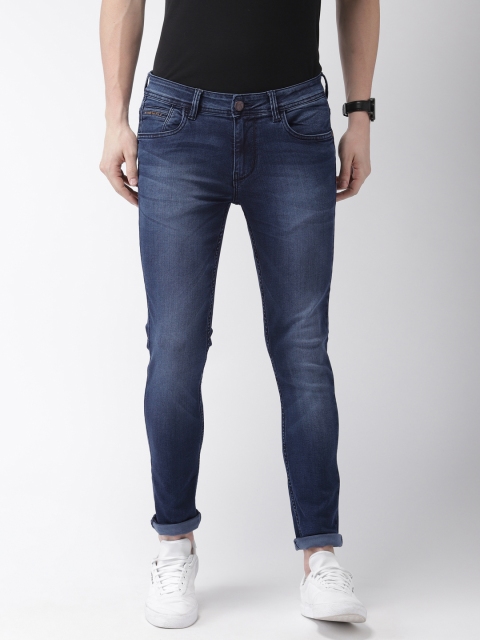 

The Indian Garage Co Men Navy Blue Slim Fit Mid-Rise Clean Look Jeans