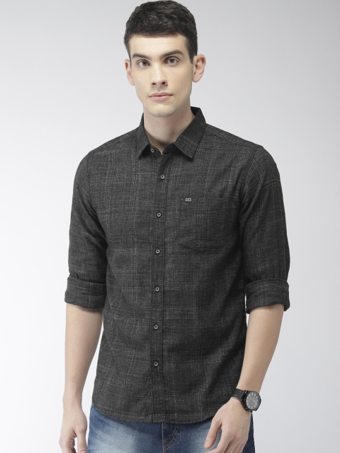 

The Indian Garage Co Men Black Slim Fit Solid Casual Shirt