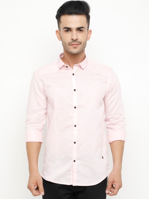 

SHOWOFF Men Pink Slim Fit Solid Casual Shirt