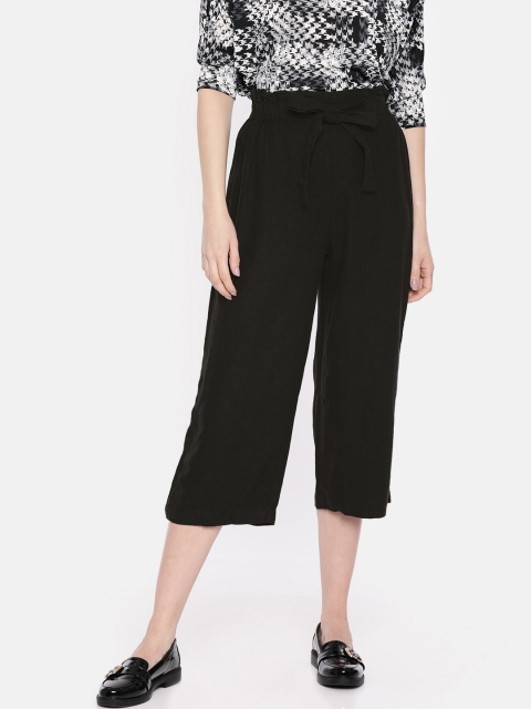 

ONLY Women Black Loose Fit Solid Culottes