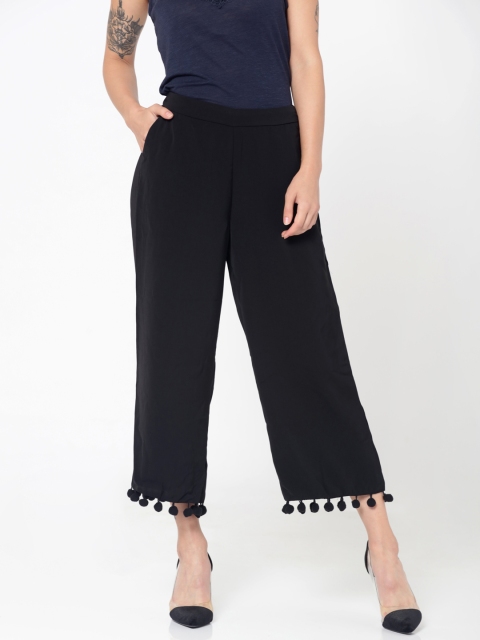 

ONLY Women Black Loose Fit Solid Culottes