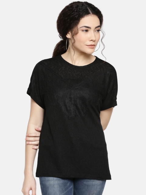 

ONLY Women Black Solid Top