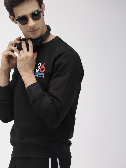 

Harvard Men Black Solid Sweatshirt