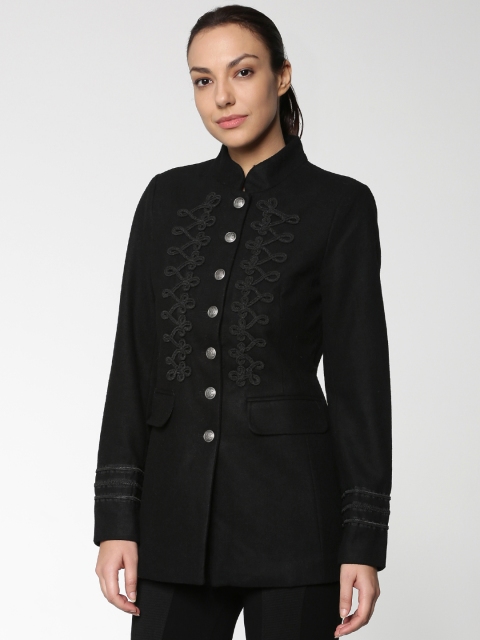 

ONLY Women Black Solid Coat