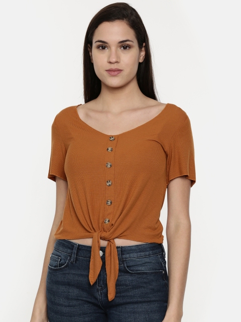 

ONLY Women Brown Solid Top