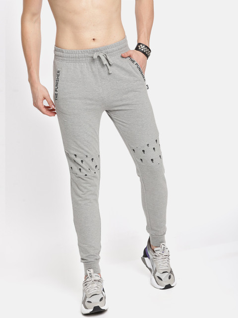 

Kook N Keech Marvel Men Grey Melange Printed Joggers