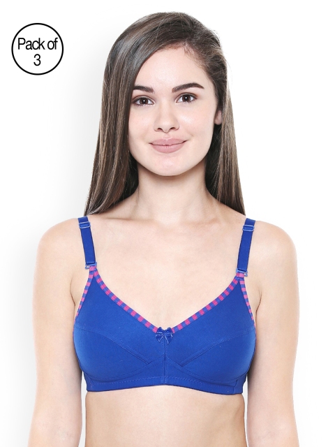 

Bodycare Set of 3 Everyday Bras E5546RBL, Blue