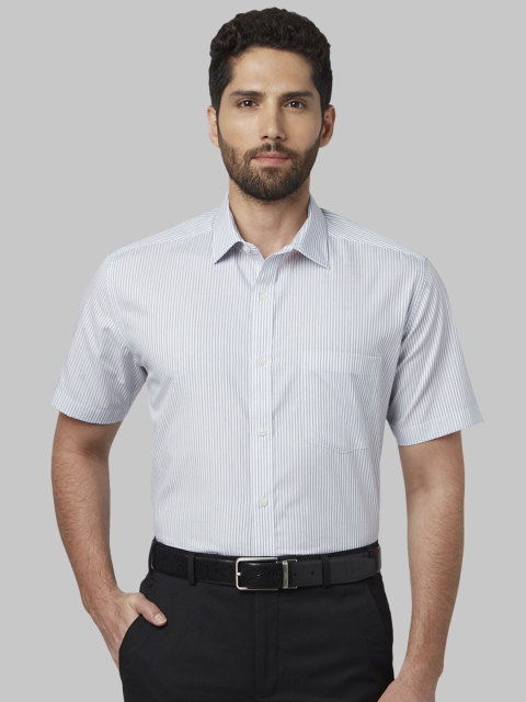 

Park Avenue Men Grey Regular Fit Striped Formal Shirt