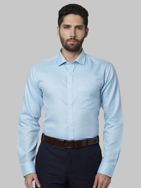 

Park Avenue Men Blue Slim Fit Self Design Formal Shirt