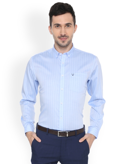 

Allen Solly Men Blue Sport Slim Fit Striped Formal Shirt