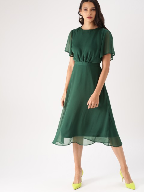 

DressBerry Women Green Fit and Flare Dress