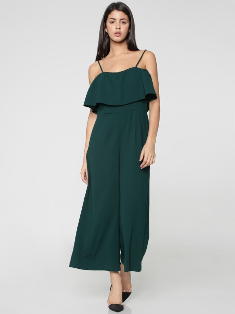 

ONLY Women Green Solid Basic Jumpsuit
