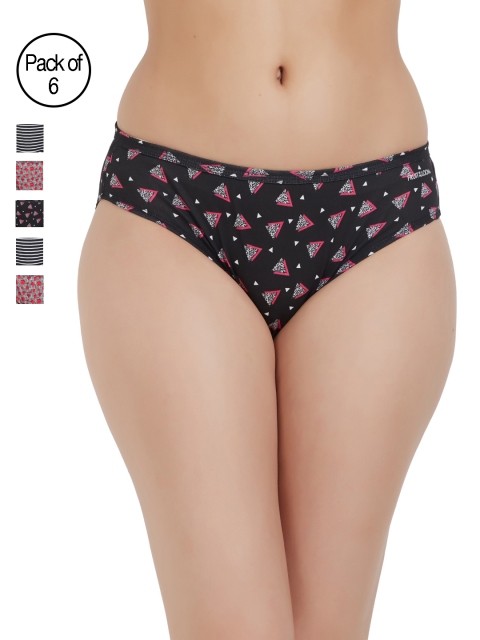 

Fruit of the Loom Women Pack of 6 Printed Bikini Briefs FBKP01-6P-C10, Multi
