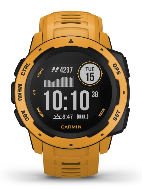

Garmin Unisex Yellow Instinct Sunburst Smart Watches 010-02064-44