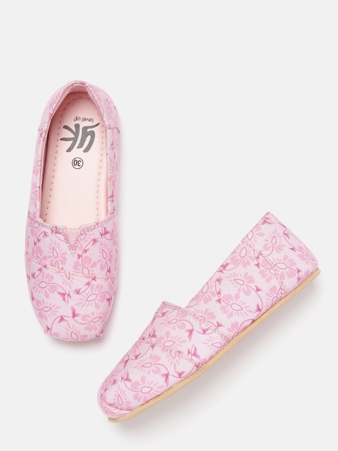 

YK Girls Pink Printed Slip-On Sneakers