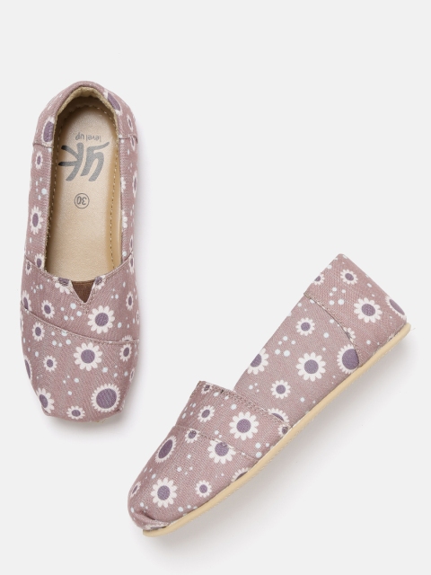 

YK Girls Mauve Printed Slip-On Sneakers