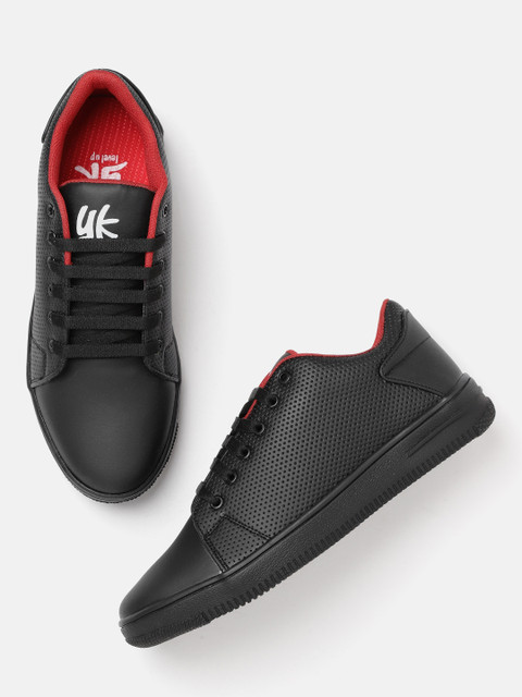 

YK Boys Black Perforated Sneakers