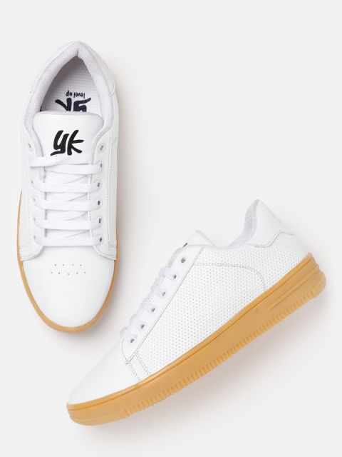 

YK Boys White Perforated Sneakers