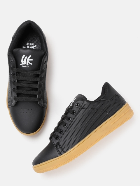 

YK Boys Black Perforated Sneakers