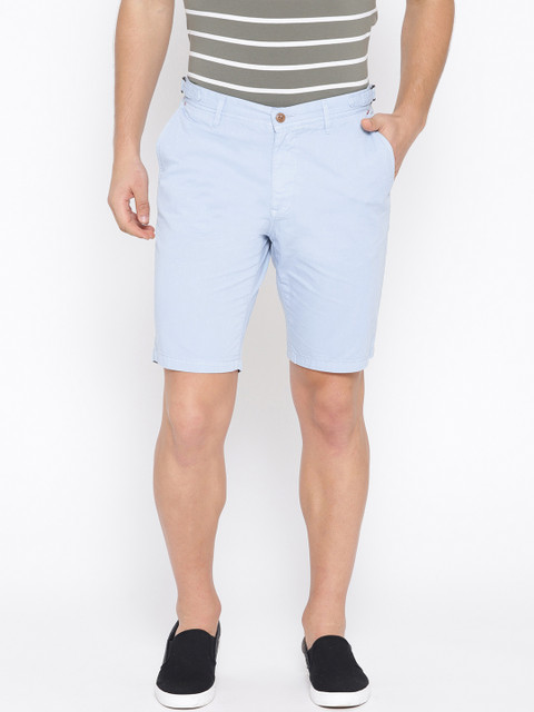 

Blackberrys Men Blue Solid Regular Fit Regular Shorts