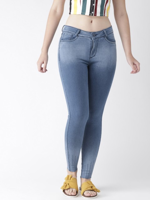 

Xpose Women Blue Tapered Fit High-Rise Clean Look Stretchable Jeans