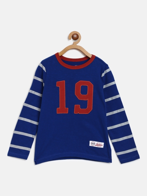 

GAP Boys Sleeve Mix-Stripe Long Sleeve Tshirt, Blue