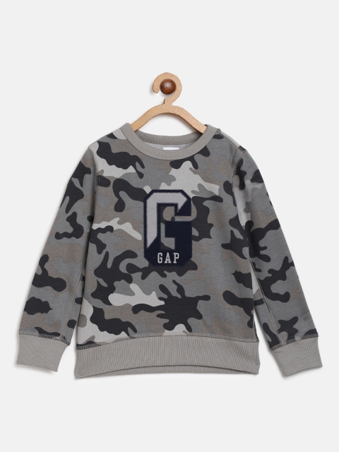 

GAP Boys Camo Print Long Sleeve T-Shirt, Grey