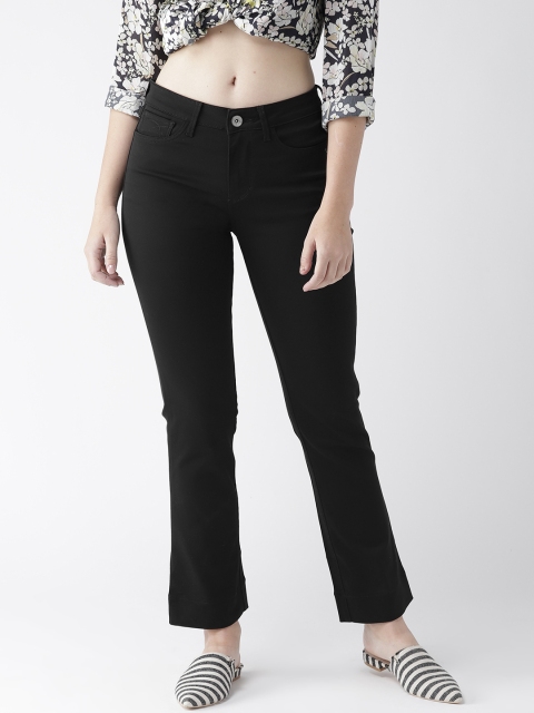 

Xpose Women Black Bootcut Fit High-Rise Clean Look Stretchable Jeans