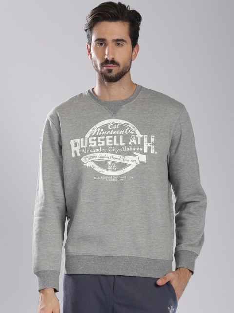 

Russell Athletic Grey Melange A5-039-2 Printed Sweatshirt