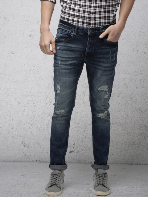 

Ecko Unltd Men Blue Super Slim Fit Mid-Rise Mildly Distressed Stretchable Jeans