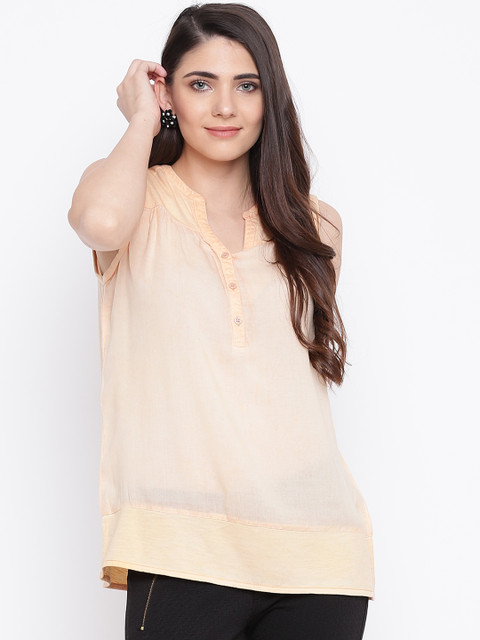 

Magzayra Women Orange Solid Top