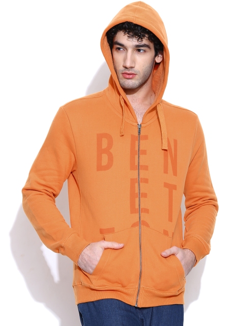 

United Colors of Benetton Orange Hooded Sweatshirt