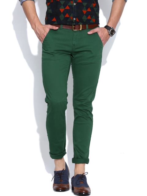 

United Colors of Benetton Green Slim Chino Trousers