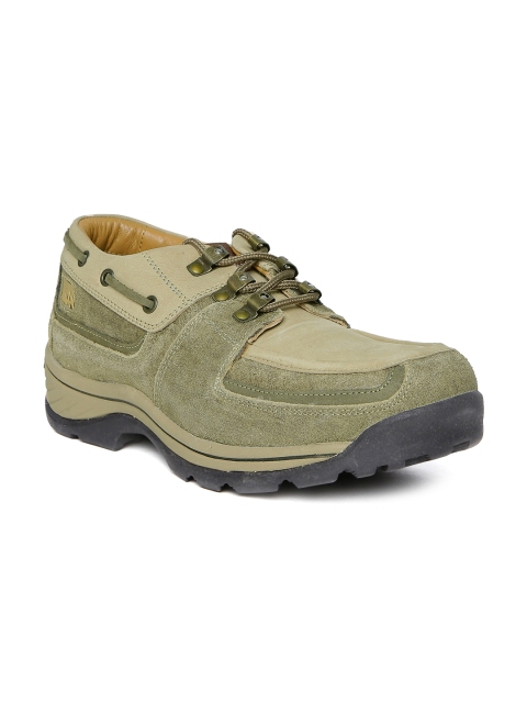 

Woodland ProPlanet Men Olive Green Leather Casual Shoes