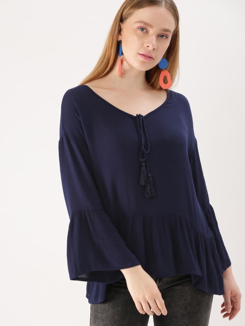 

DressBerry Women Blue Solid Top