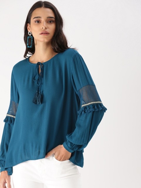 

DressBerry Women Blue Solid Top
