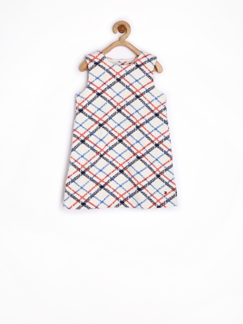 

Tommy Hilfiger Girls Off-White Printed Shift Dress with Briefs