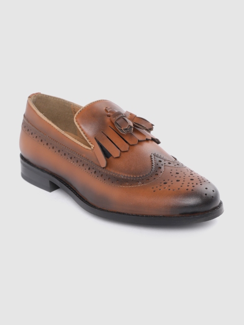 

Duke Men Brown Perforated Smart Casual Tassel Loafers