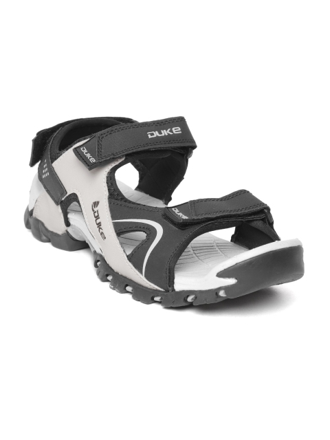 

Duke Men Black & Grey Colourblocked Sports Sandals