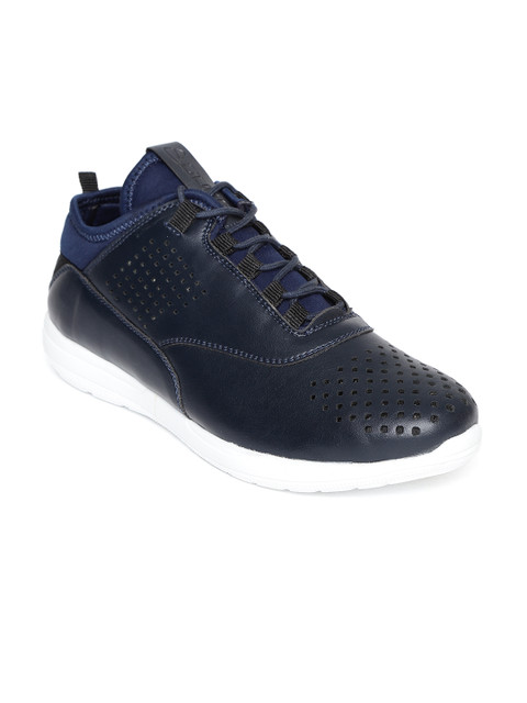 

Duke Men Navy Blue Laser Cut Sneakers