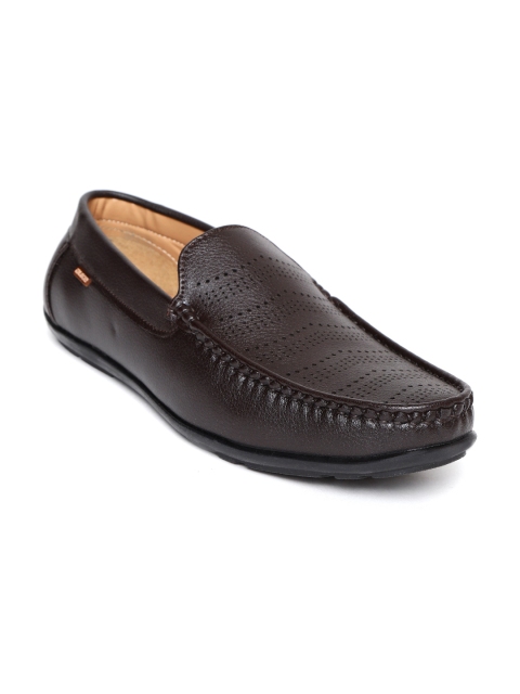 

Duke Men Coffee Brown Perforated Loafers