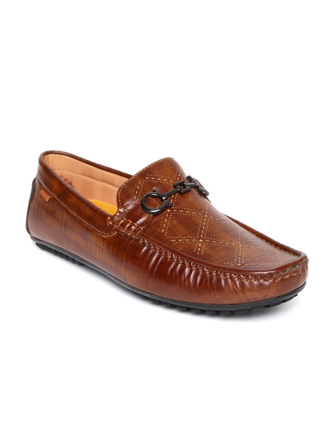 

Duke Men Brown Textured Driving Shoes